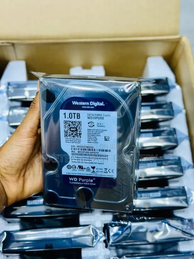 WD Purple 1TB Surveillance HDD for CCTV - 1