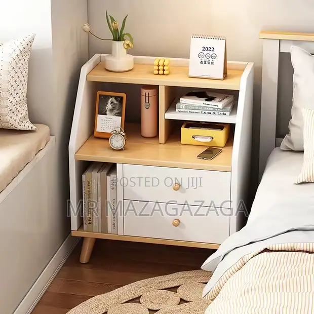 Modern Nightstand with Drawers 50x30x61cm - 1