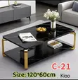 New Marble Wood Coffee Table 120x60cm - 1