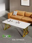 New Marble Wood Coffee Table 120x60cm - 2