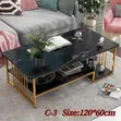 New Marble Wood Coffee Table 120x60cm - 3