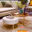 Slate Round Coffee Table 50x70cm - 1