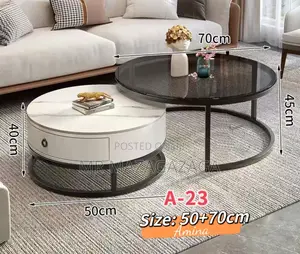 Slate Round Coffee Table 50x70cm