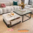 Light Luxury Rock Plate Coffee Table 60x70cm - 1