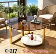 Rock Slab Round Coffee Table 80cm - 4