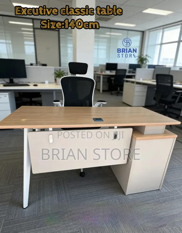 Executive Classic Office Table with Storage - 1