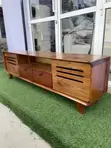 Modern TV Case in Mninga Wood - 1