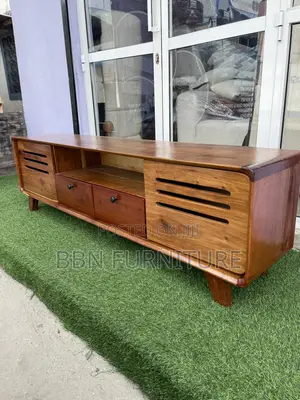 Modern TV Case in Mninga Wood
