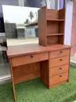 Modern Dressing Table with Stool and Mirror - 1