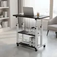 Black Adjustable Table 80x40x90cm - 5