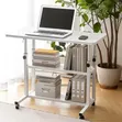 White Adjustable Table 80x40x90cm - 2