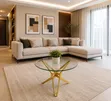 Luxury Round Glass Coffee Table - 1