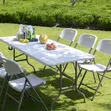 Portable Folding Table with 6 Chairs (180x75cm) for Outdoor - 2