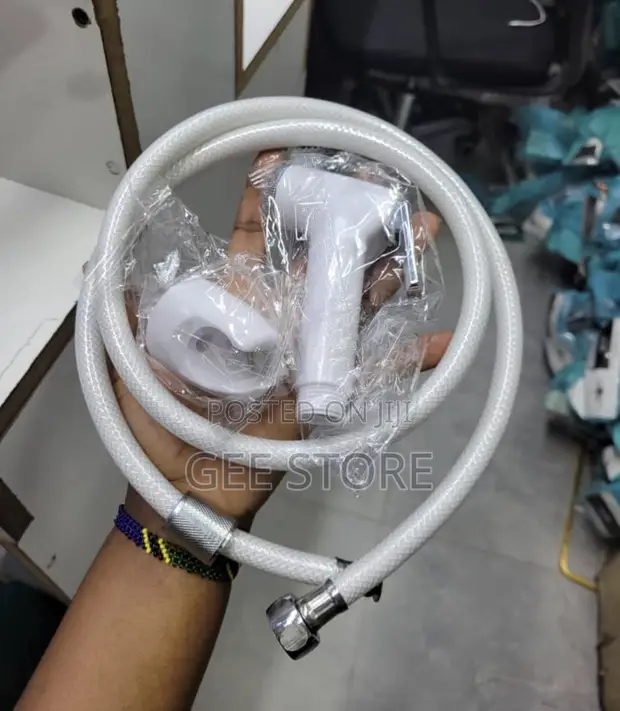 Complete White Handheld Bidet Sprayer Set - 1