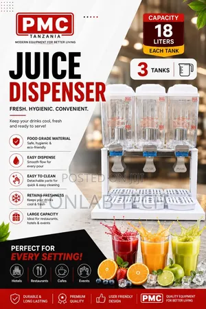 StrongerTech Juice Dispenser - 3 Tanks, 18L Each