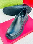 Viatu vya Ngozi vya Ecco vya Wanaume Nyeusi Moccasins - 1