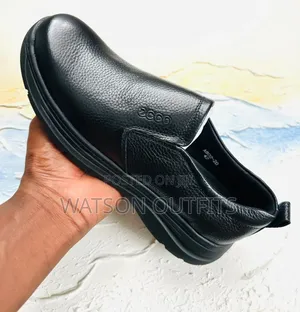 Ecco Men's Black Leather Moccasins