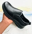 Viatu vya Ngozi vya Ecco vya Wanaume Nyeusi Moccasins - 5