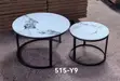 2-in-1 Coffee Table - Glass & Tile - 2
