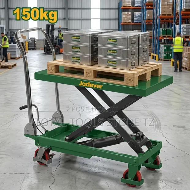 Jadever Pallet Trolley / Scissor Lifting Table (150kg) - 1