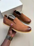 Viatu vya Timberland vya Kutelezesha vya Ngozi na Soli Nyeupe - 2