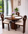 4-Seater Dining Table - Mninga Wood - 2