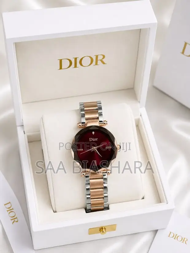 Dior Classic Ladies Watch - Nyekundu, Dhahabu, Fedha - 1