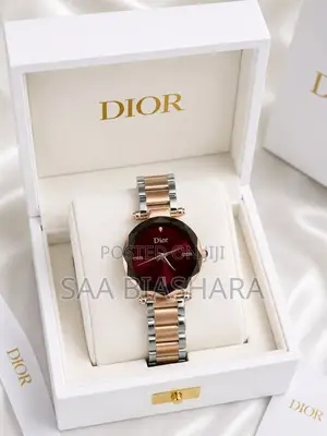 Dior Classic Ladies Watch - Red, Gold, Silver