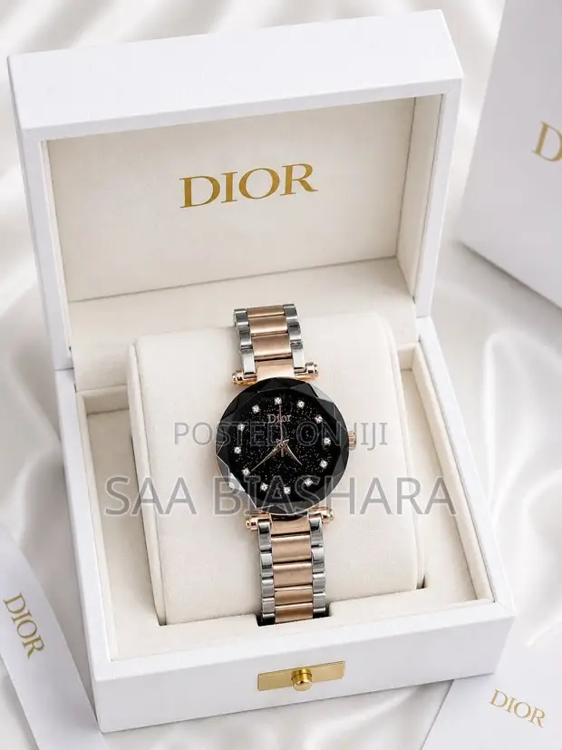 Dior Classic Ladies Watch - Dhahabu, Fedha, Nyeusi - 1