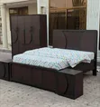 Bedroom Set: Bed, 4-Door Wardrobe, 2 Bedside Tables, Mattress - 2