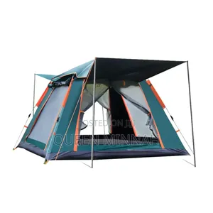 Automatic 6-Person Tent with Light & Awning