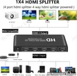 HDMI 1x4 Splitter (Ingizo 1 kwa Matokeo 4) - 4