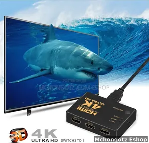 3-Port HDMI Switch Splitter with Remote (Ultra HD)