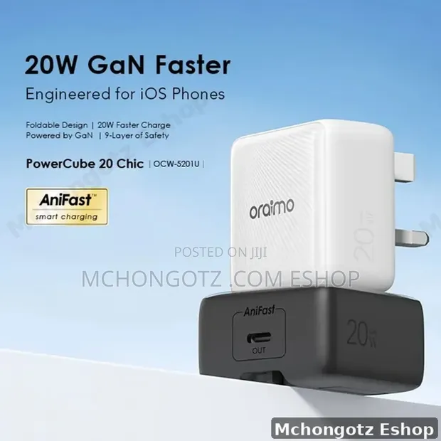 Oraimo 20W GaN Fast Charger (OCW-5201U, Type-C) - 1