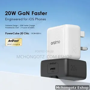 Oraimo 20W GaN Fast Charger (OCW-5201U, Type-C)
