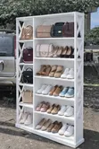 Brand New 9-Shelf Shoe Rack - White - 1