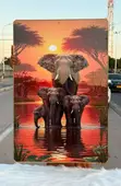 Kazi Kubwa ya Sanaa ya Ukutani PVC na Stone (60x90cm) - 3