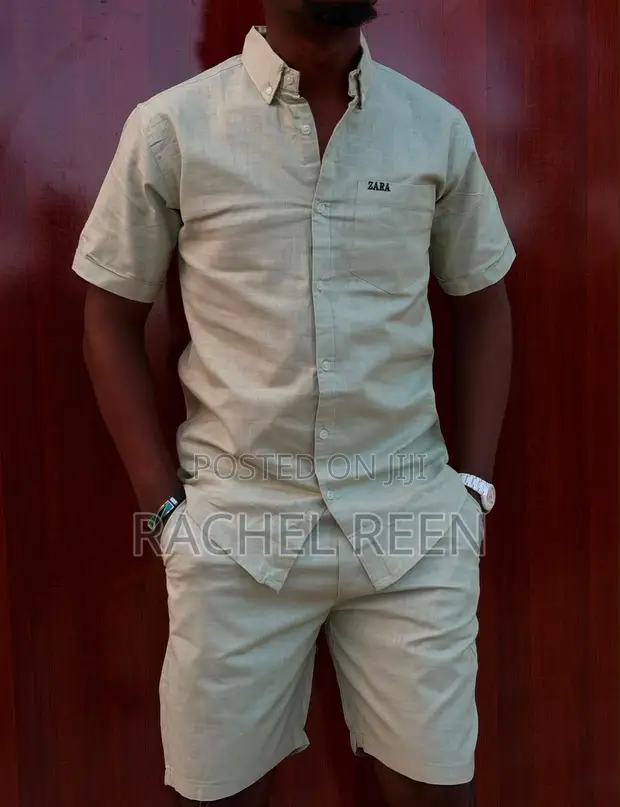 Short Linen Two-Piece Set - Brand New - 1