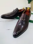CR7 Elegant Coffee Leather Shoes - 1