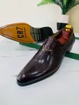 CR7 Elegant Coffee Leather Shoes - 2