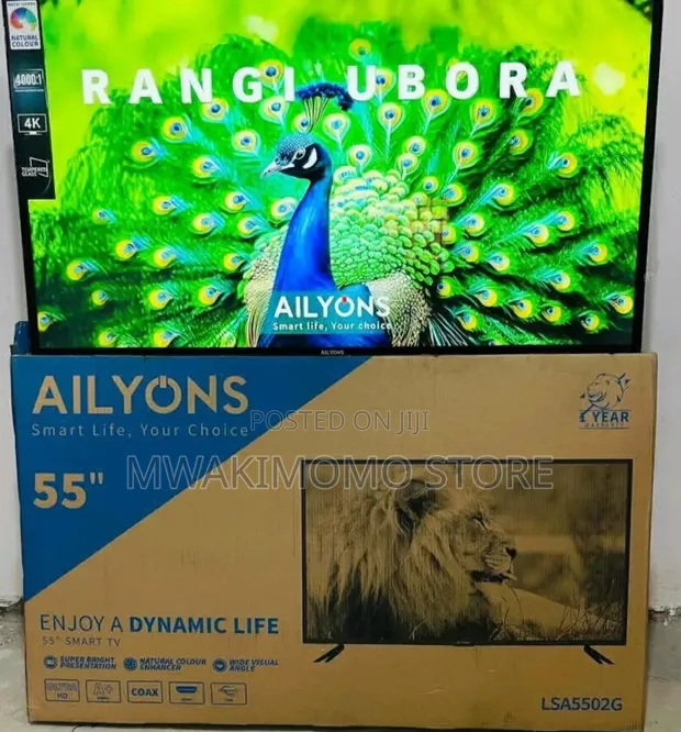 Ailyons 55-Inch 4K Smart Frameless TV (Model LSA5502G) - 1