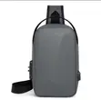 Waterproof Nylon Chest Bag with Charging Port - 1