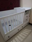 Baby Crib with Drawer and Wheels - 2