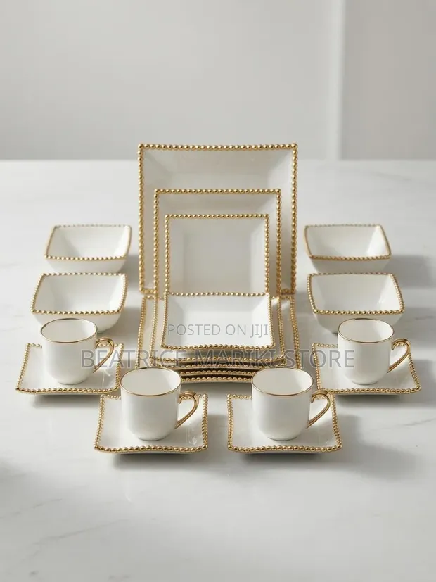 Gold Dinner Set - 16 Pieces - 1