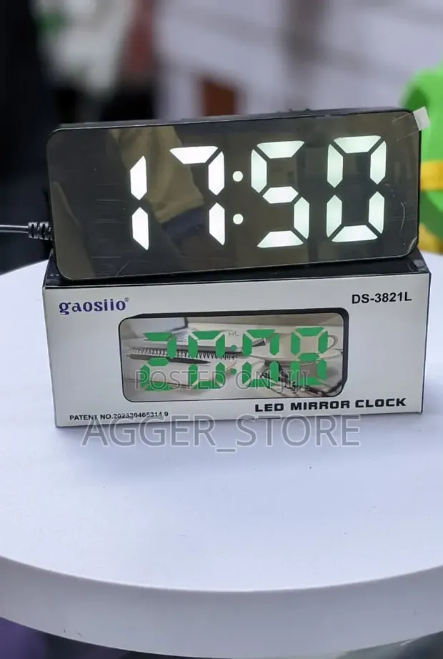 Gaosiio DS-3821L Modern Digital LED Mirror Clock - 1