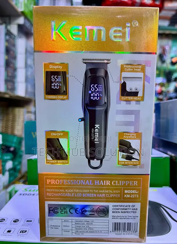 Kemei KM-2273 LCD Screen Hair Clipper - 1