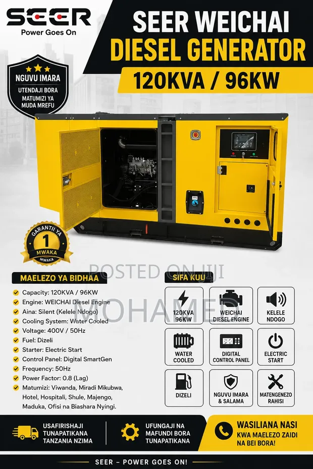 Jenereta ya Diesel ya Seer Weichai 120kVA - 1