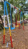 Heavy-Duty Steel Frame Children's Playground Swings - 1
