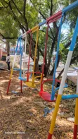 Heavy-Duty Steel Frame Children's Playground Swings - 2