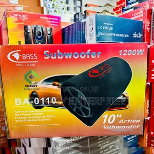 BASS 1200W 10" Active Car Subwoofer
